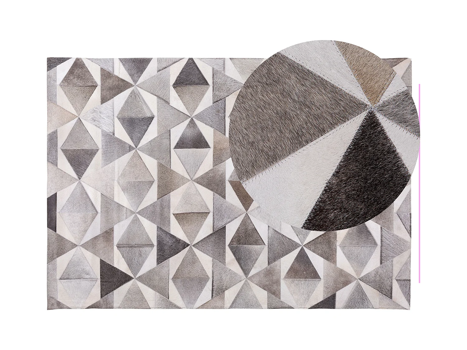 Tapis ALAKA Gris 140 x 200 cm Cuir