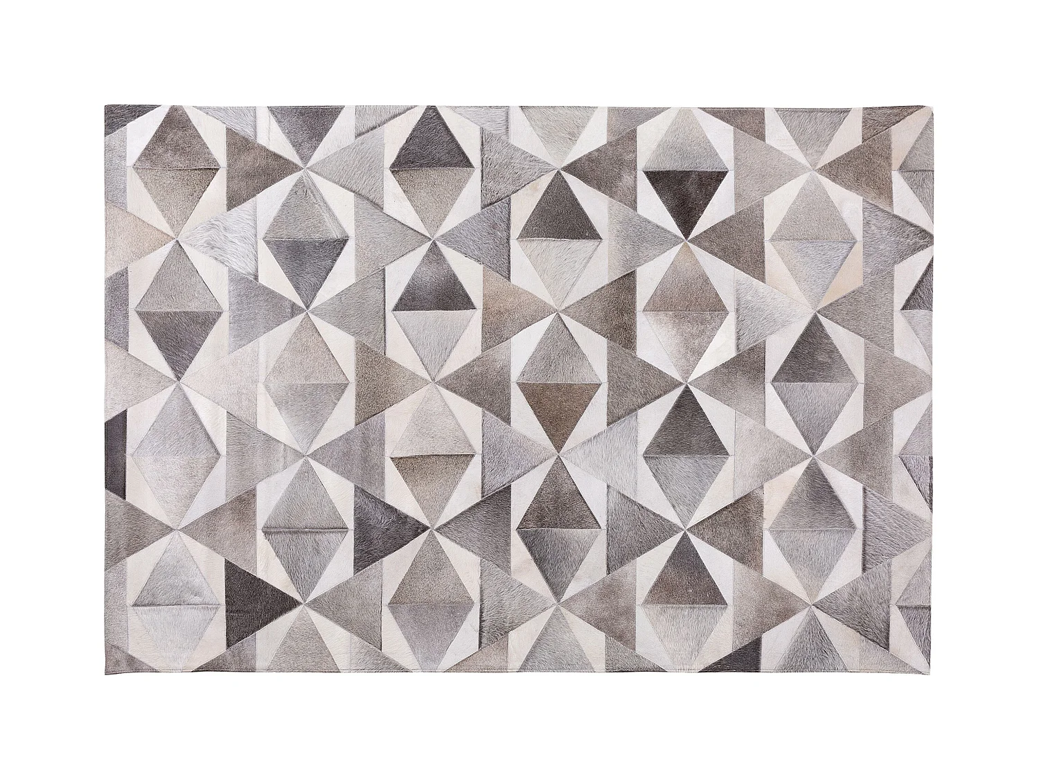 Vloerkleed ALAKA 140 x 200 cm Leer Grijs