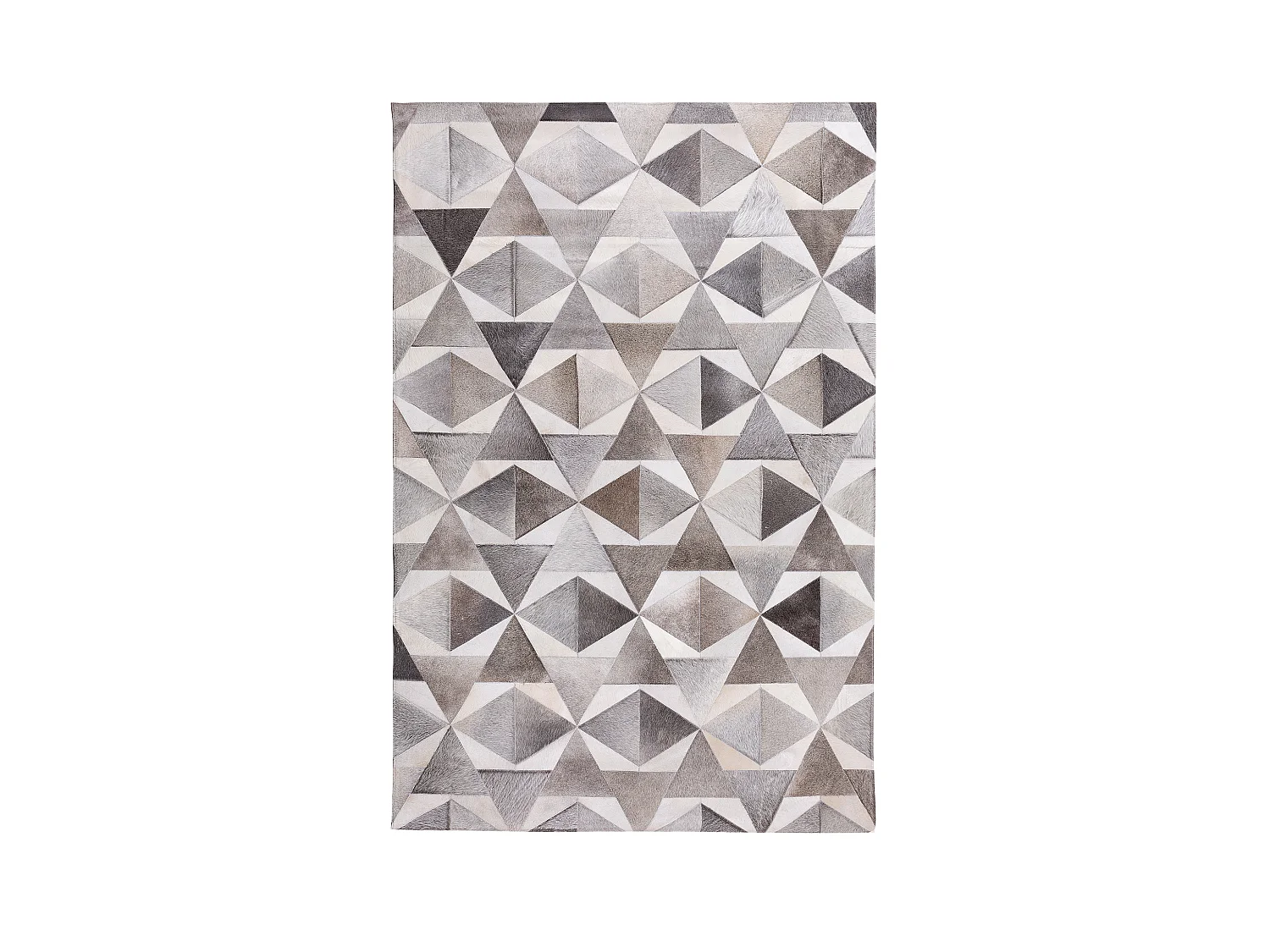 Vloerkleed ALAKA 140 x 200 cm Leer Grijs