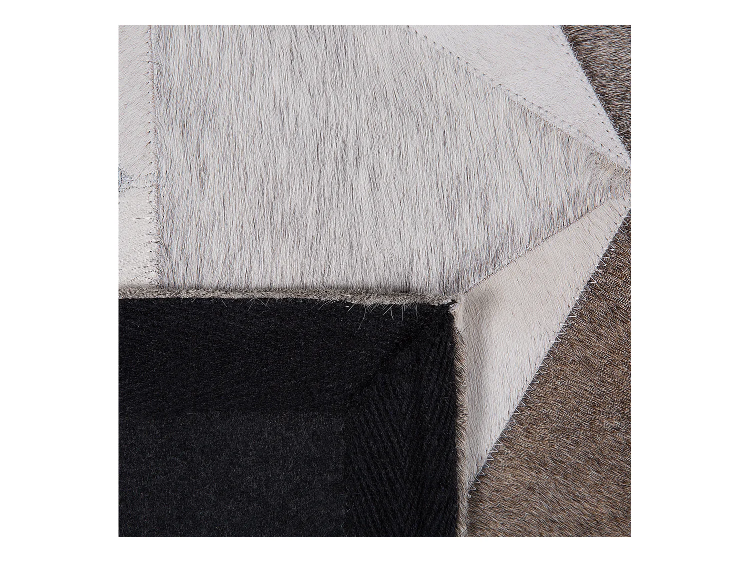 Vloerkleed ALAKA 140 x 200 cm Leer Grijs