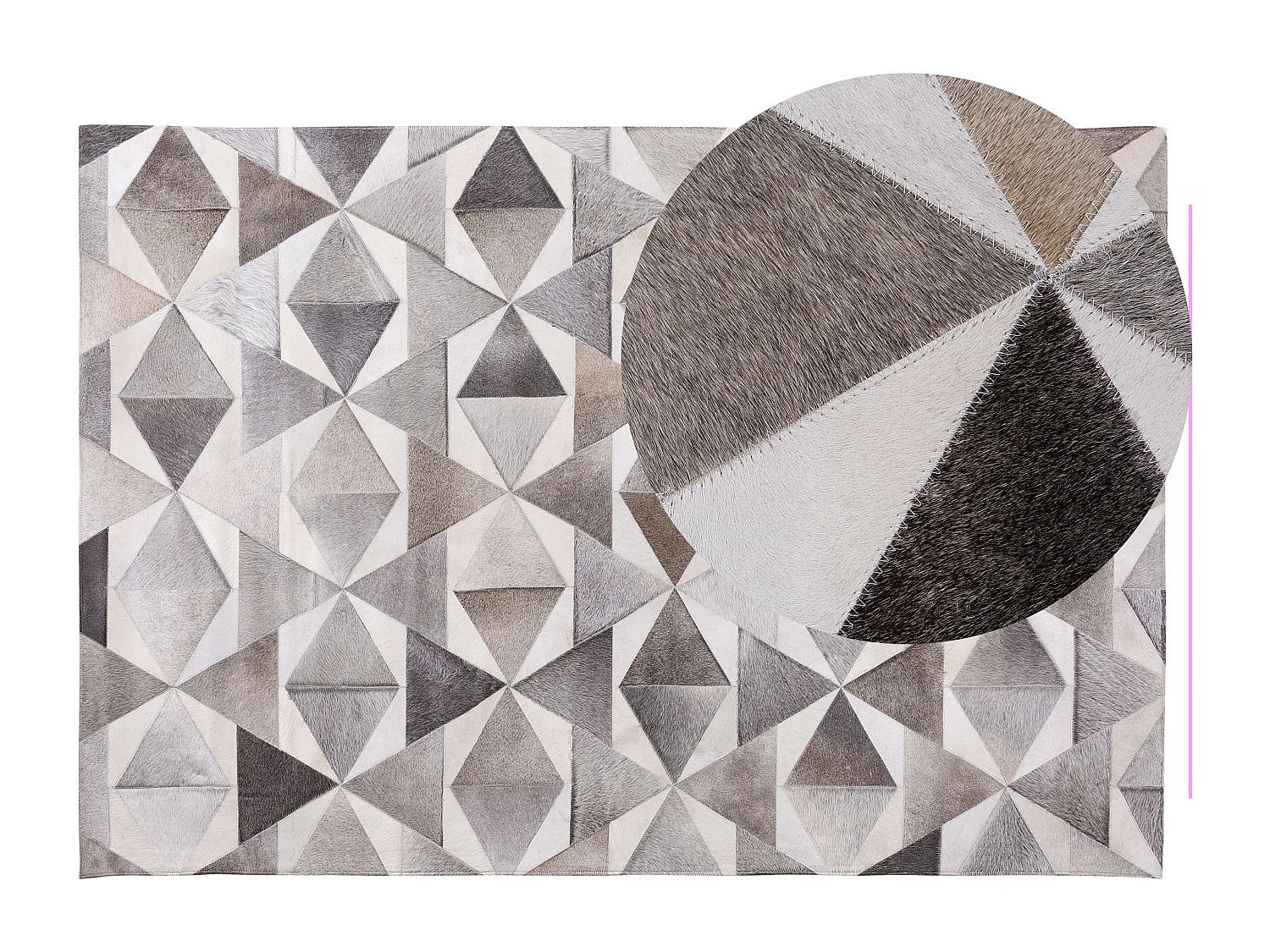 Tapis ALAKA Gris 140 x 200 cm Cuir