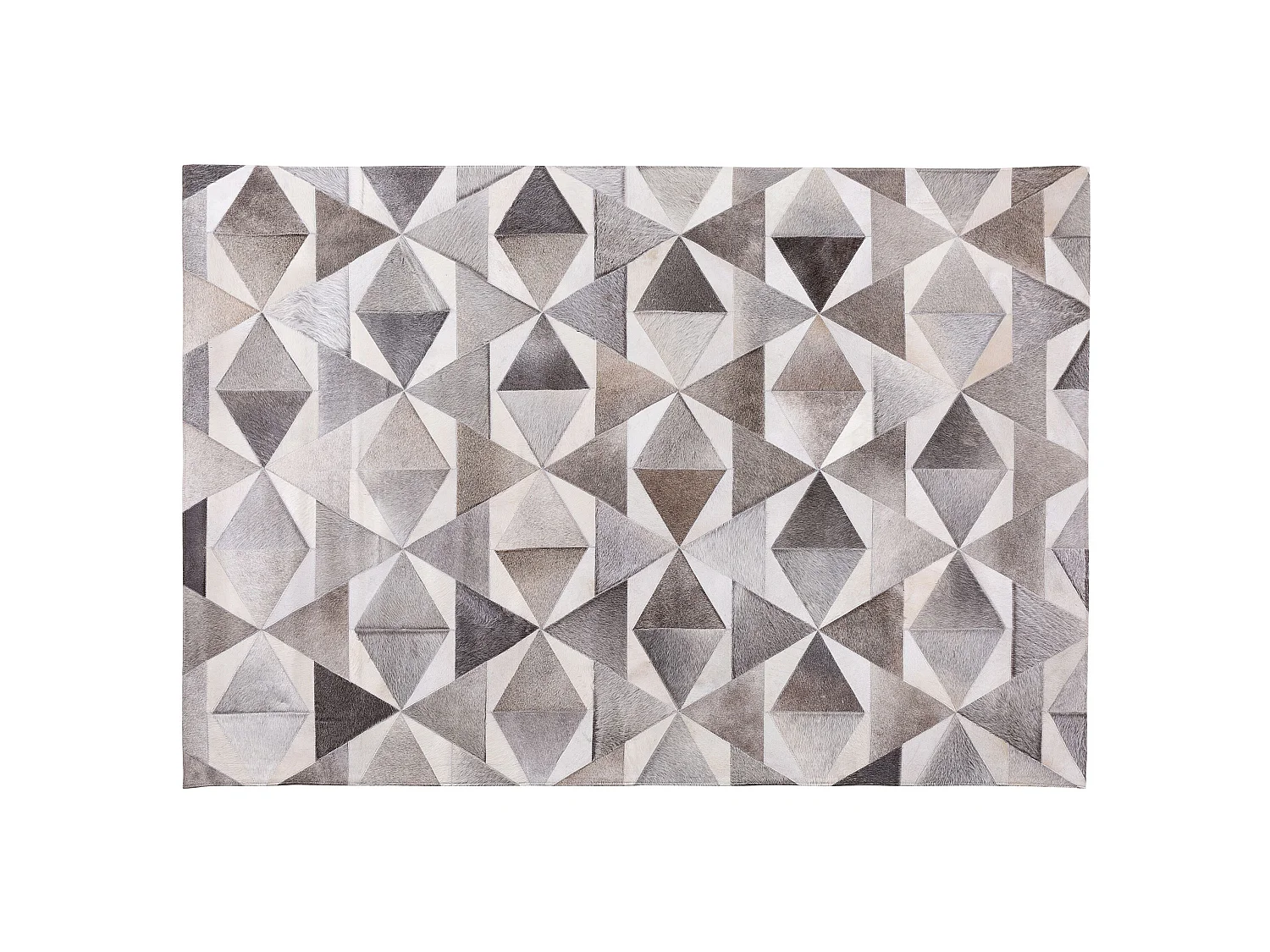 Teppich ALAKA 140 x 200 cm Echtleder Grau