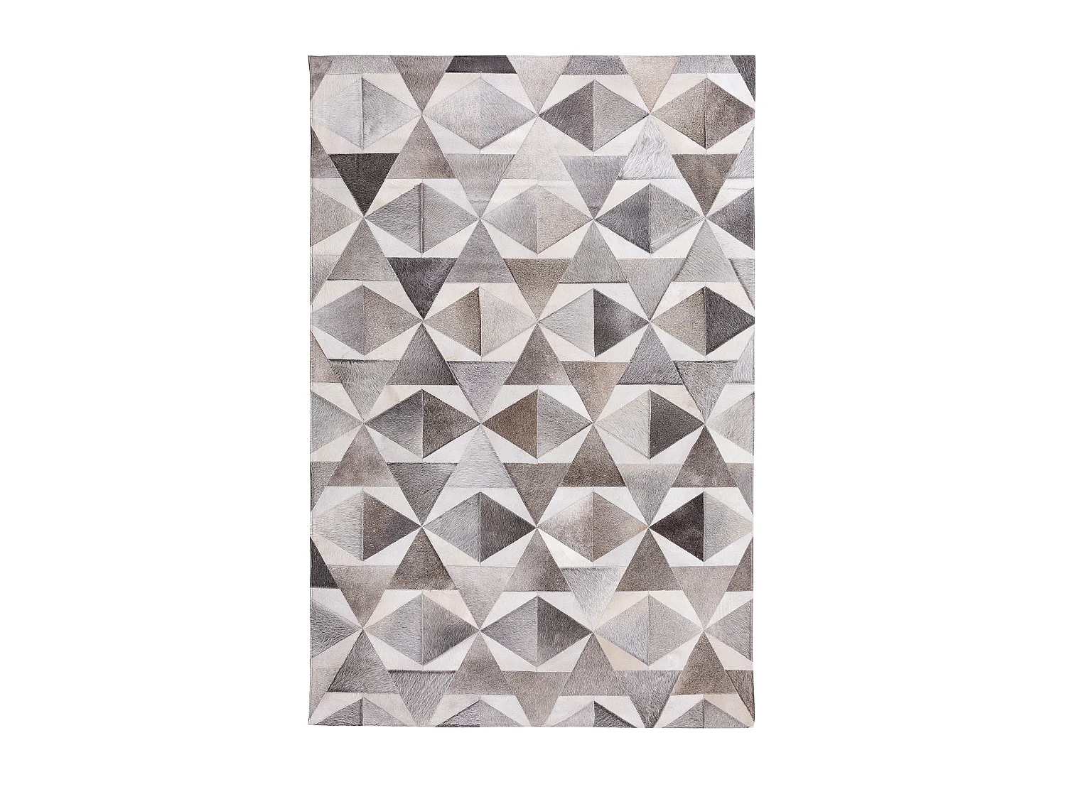 Teppich ALAKA 140 x 200 cm Echtleder Grau