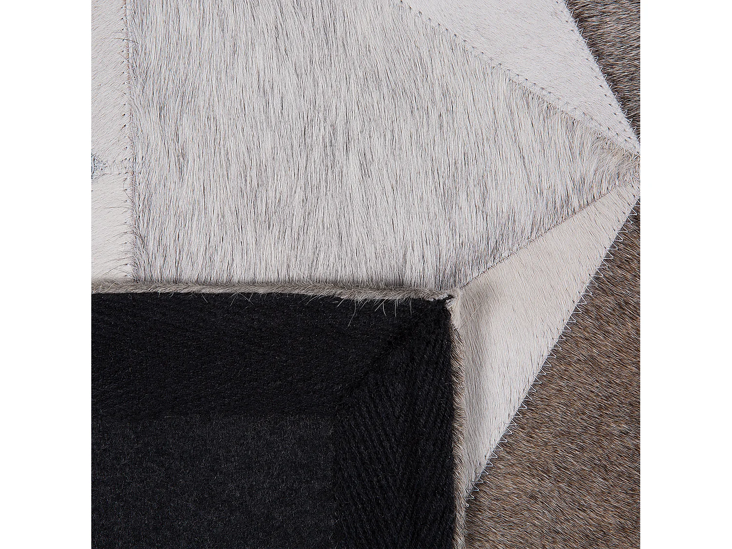 Teppich ALAKA 140 x 200 cm Echtleder Grau