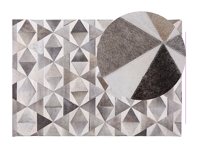 Tapis ALAKA Gris 140 x 200 cm Cuir