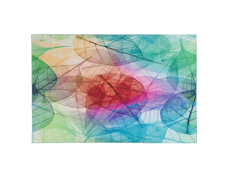 Teppich Rechteckig bunt Modern Pflanzen Muster 140 x 200 cm Antakya