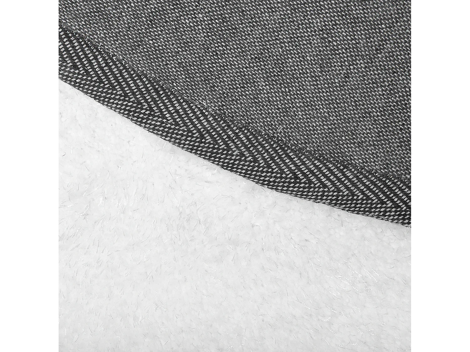 Vloerkleed polyester wit ⌀ 140 cm DEMRE