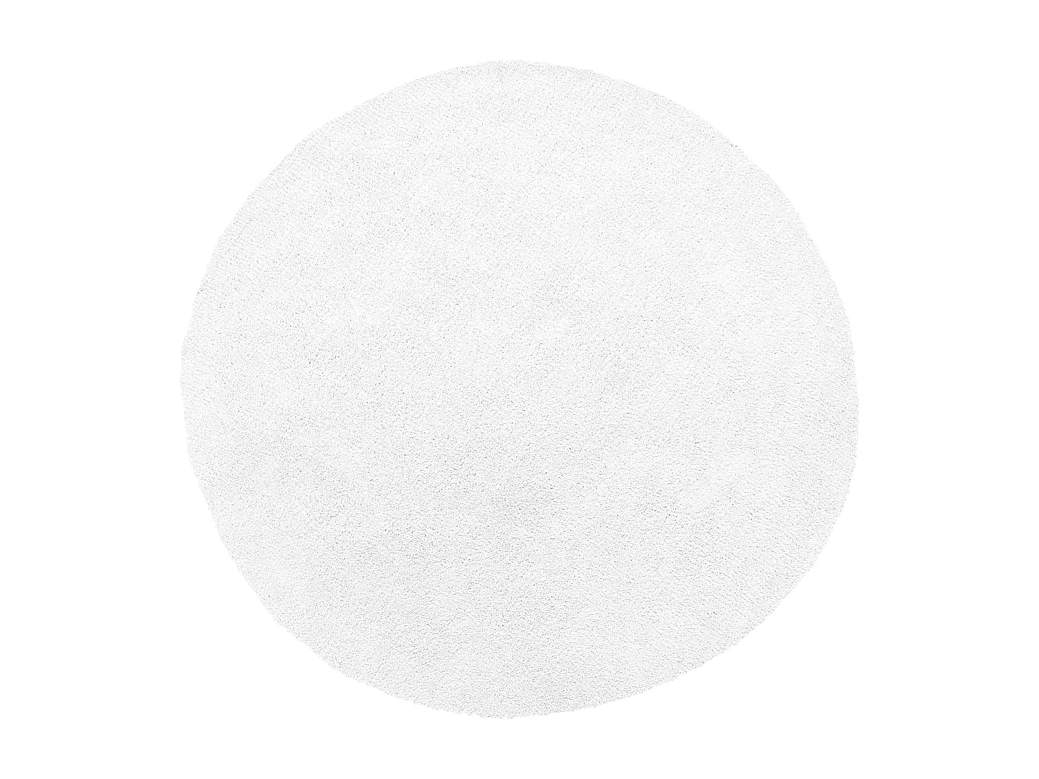 Dywan shaggy okrągły ⌀ 140 cm biały DEMRE
