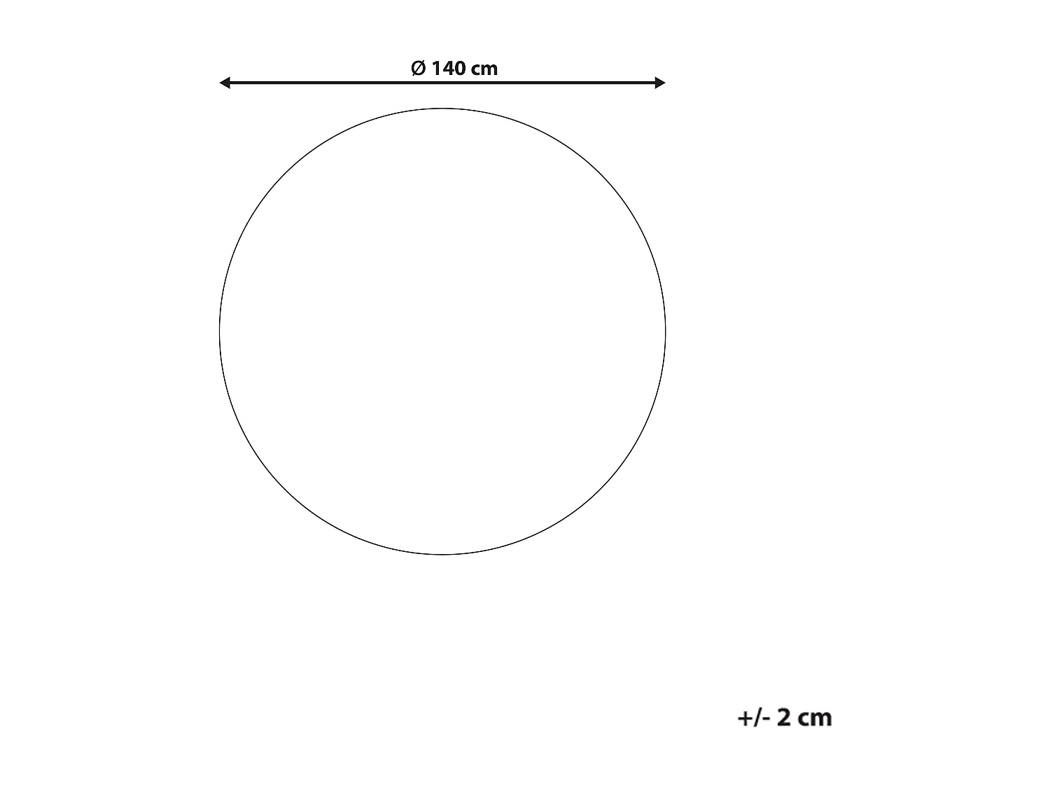 Dywan shaggy okrągły ⌀ 140 cm biały DEMRE