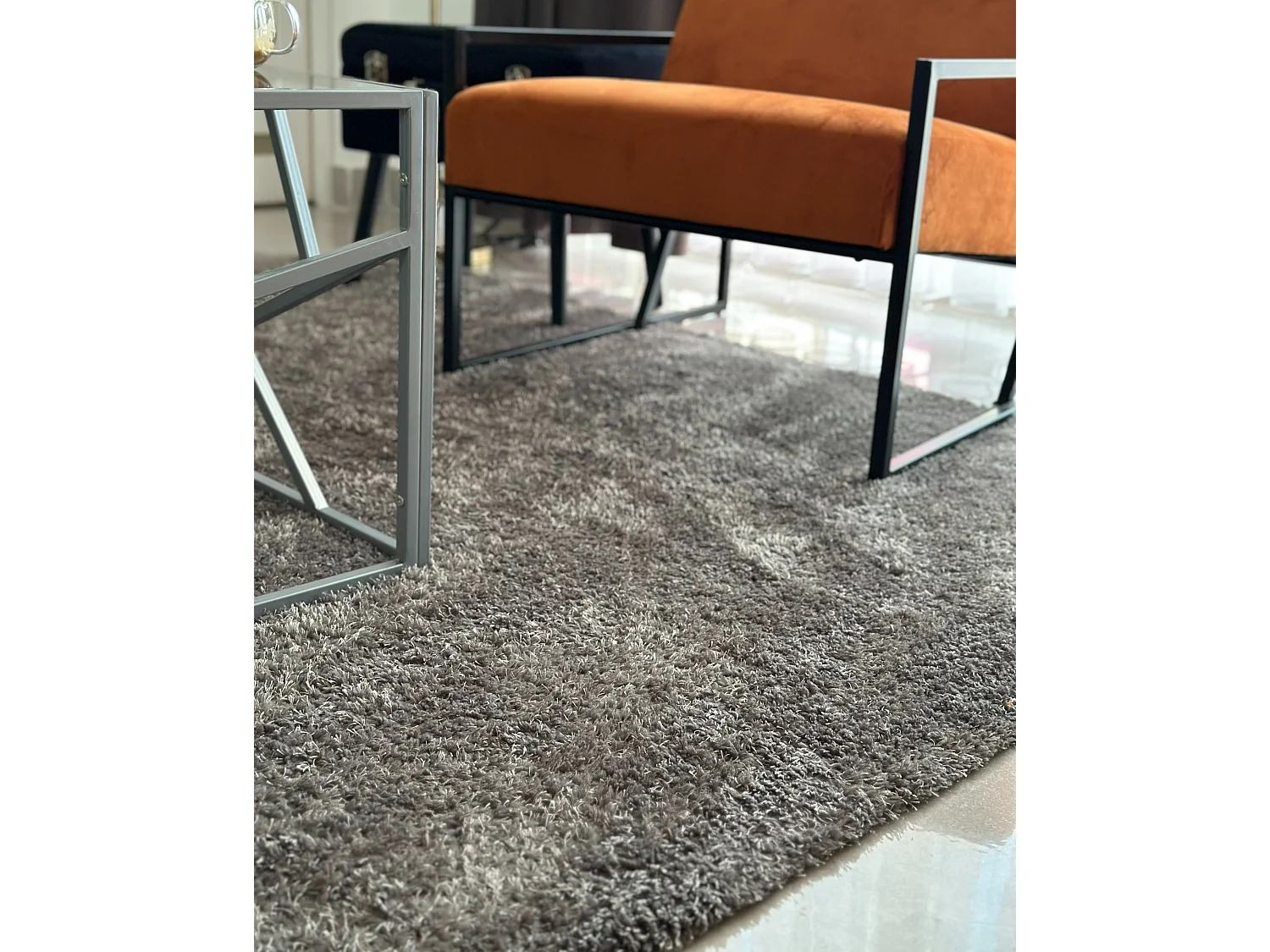 Tapis gris foncé 160 x 230 cm DEMRE
