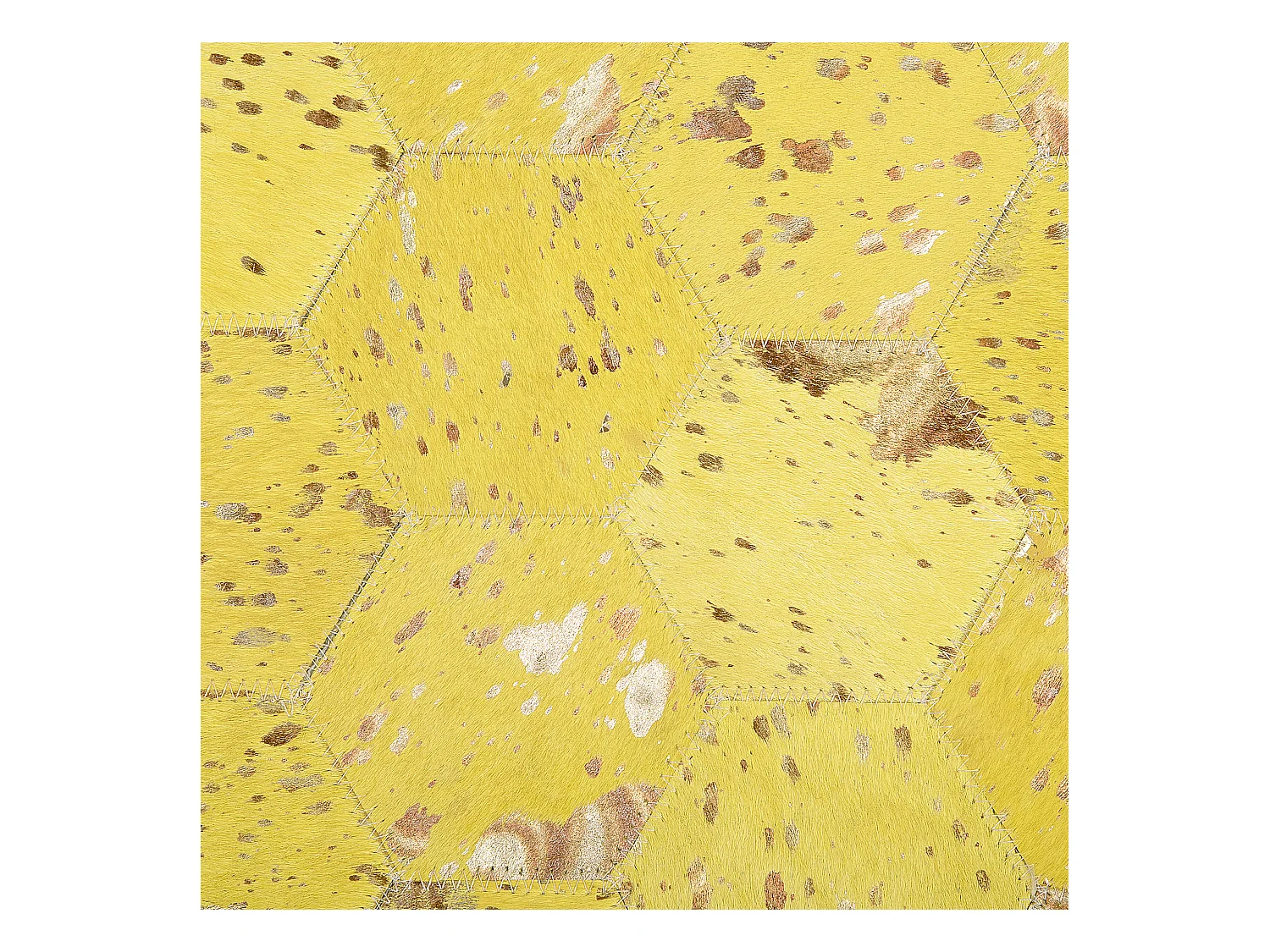 Vloerkleed ZEYTIN ø 140 cm Leer Geel