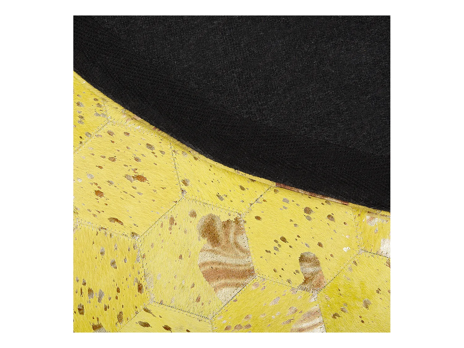 Vloerkleed ZEYTIN ø 140 cm Leer Geel