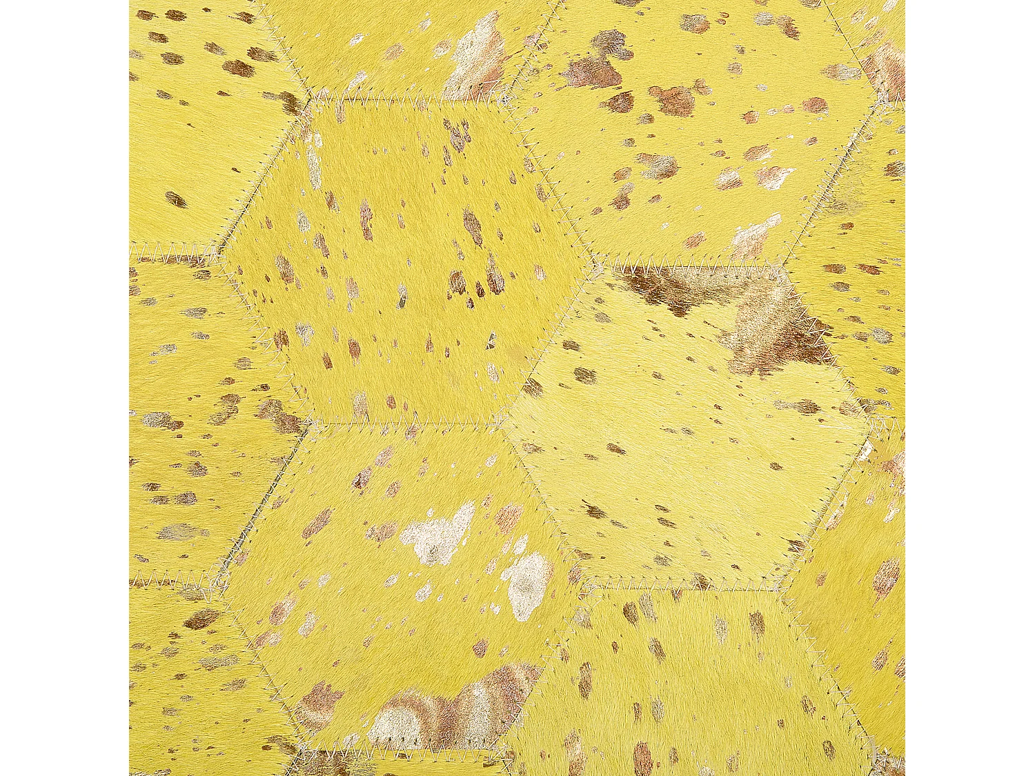 Tapis ZEYTIN Jaune ø 140 cm Cuir