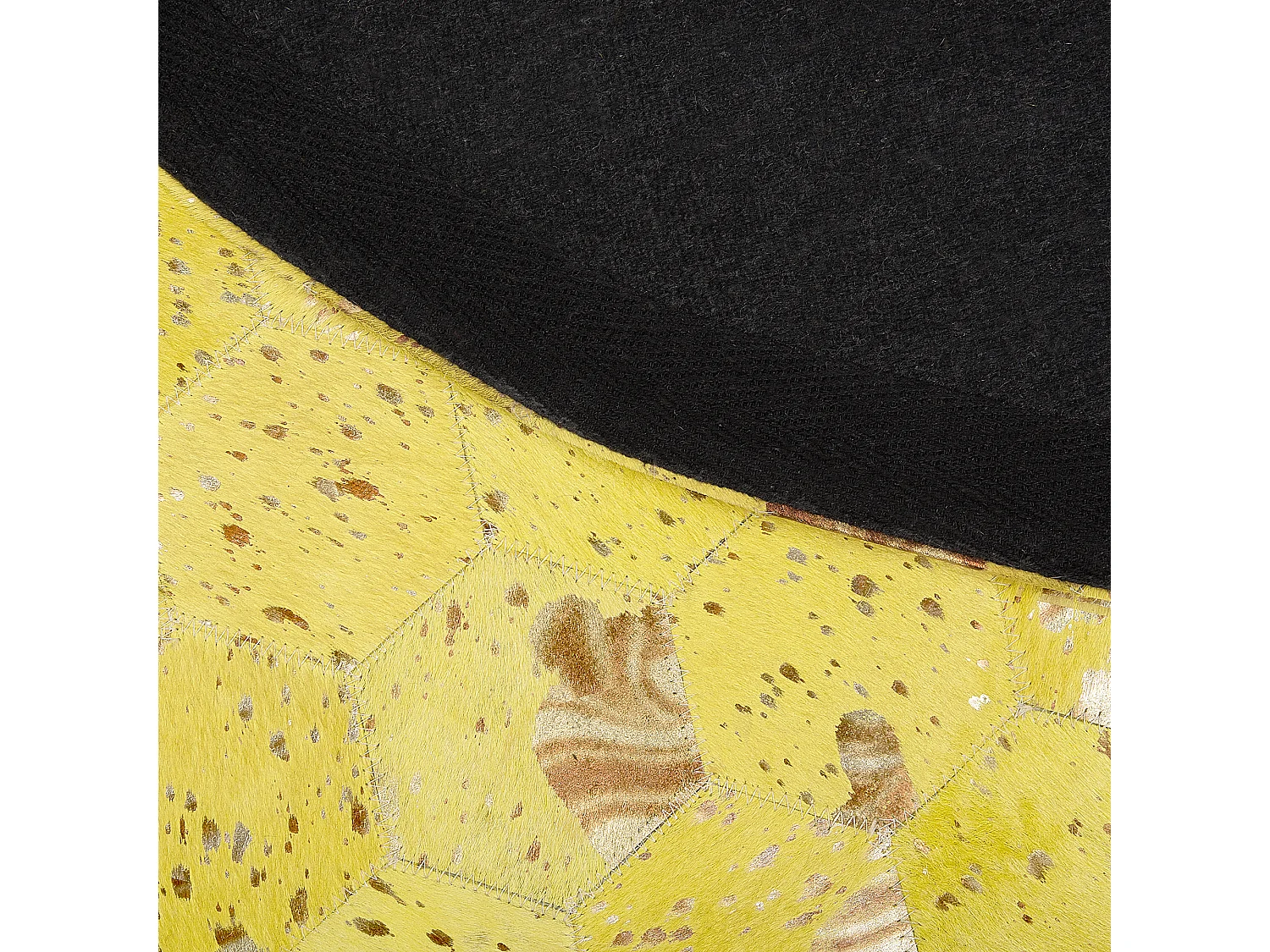 Tapis ZEYTIN Jaune ø 140 cm Cuir