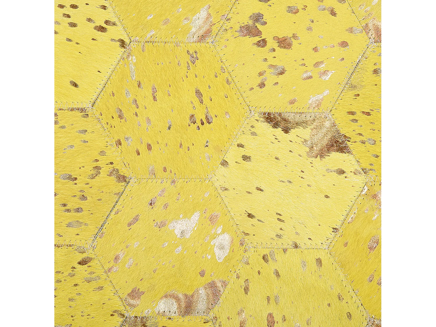 Vloerkleed ZEYTIN ø 140 cm Leer Geel