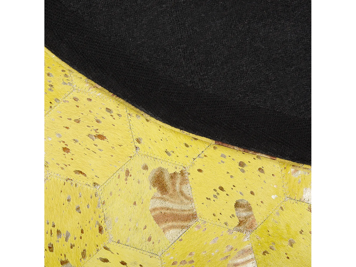 Vloerkleed ZEYTIN ø 140 cm Leer Geel