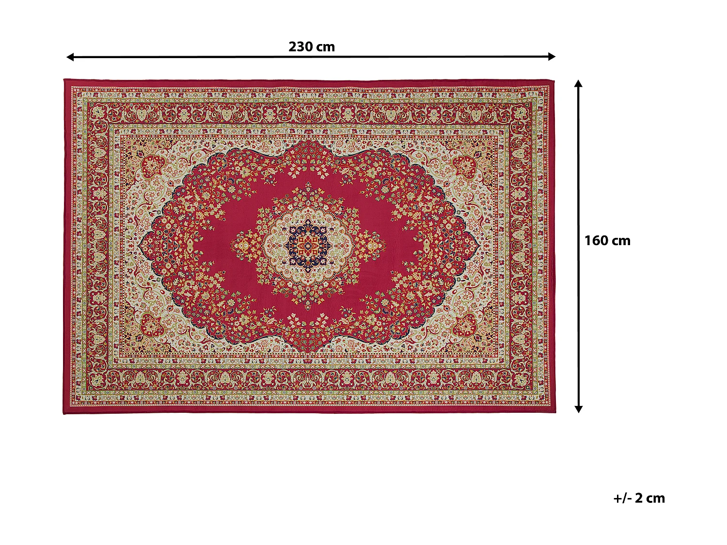 Vloerkleed polyester rood 160 x 230 cm KARAMAN