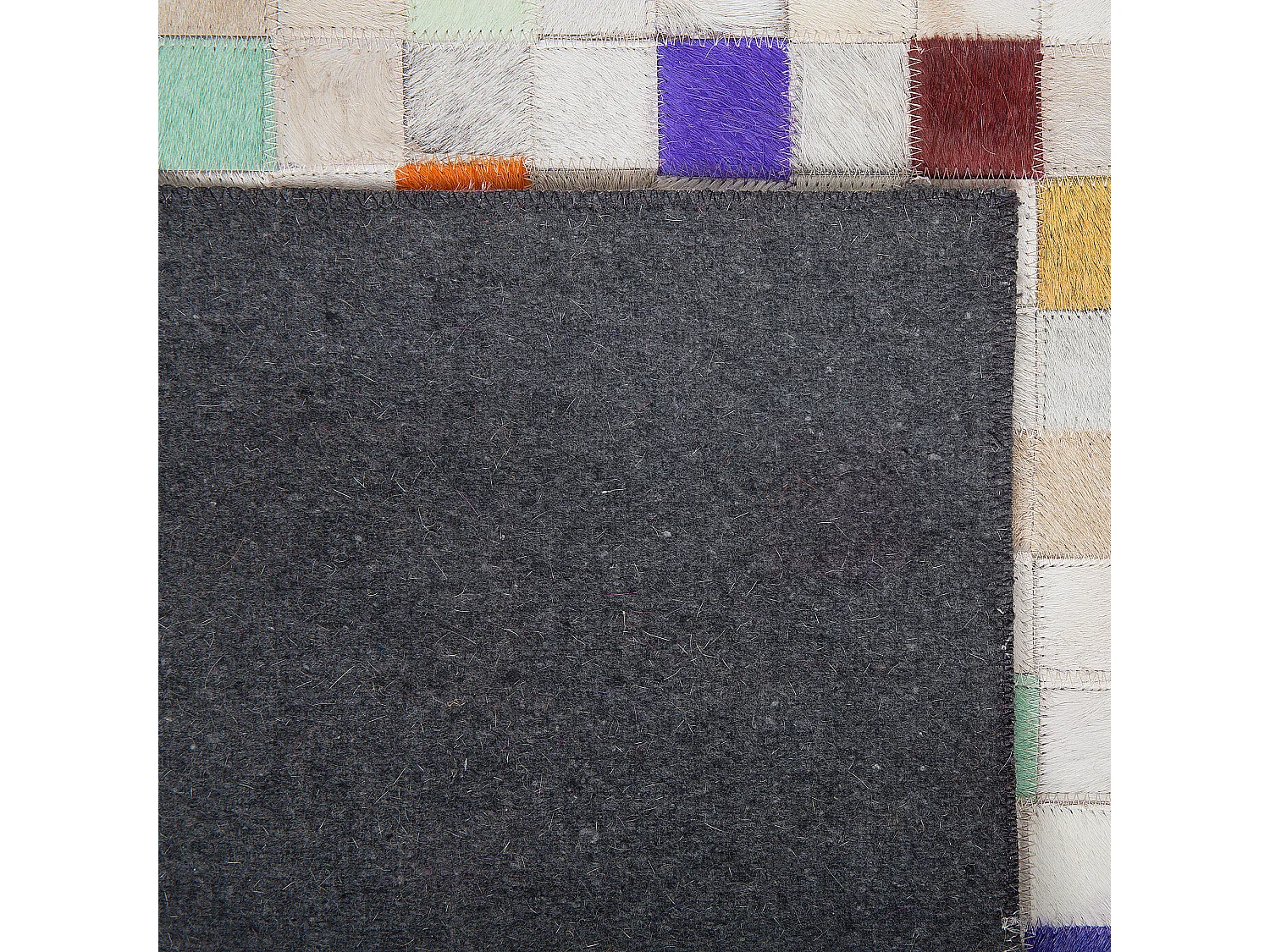 Vloerkleed ADVAN 140 x 200 cm Leer Multicolor