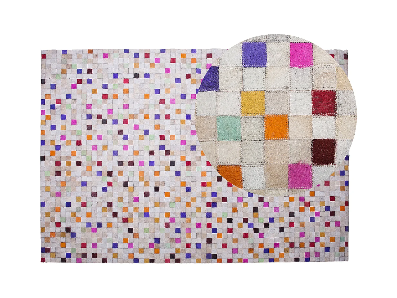 Tapis ADVAN Multicolore 140 x 200 cm Cuir