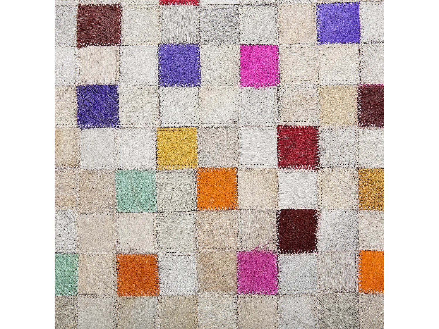 Vloerkleed ADVAN 140 x 200 cm Leer Multicolor