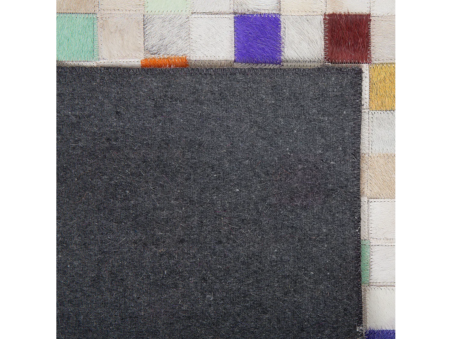 Vloerkleed ADVAN 140 x 200 cm Leer Multicolor