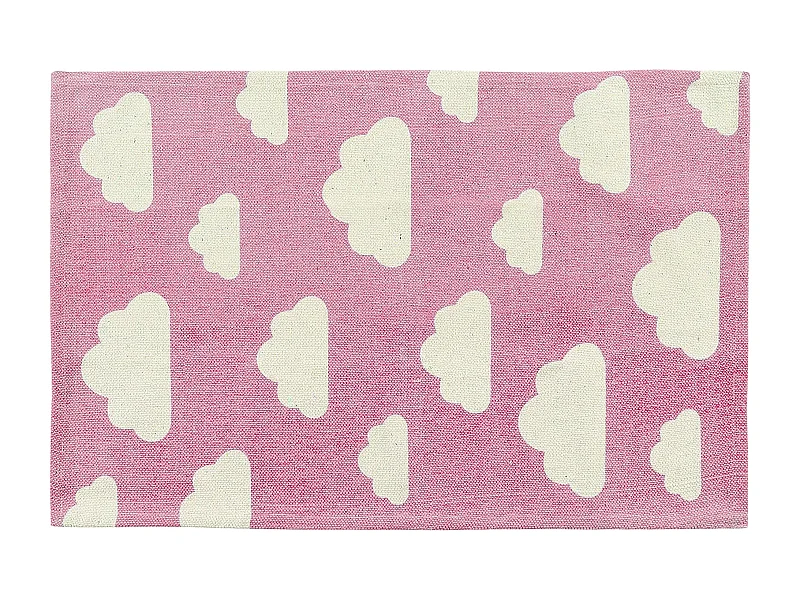 Tapis enfant GWALIJAR Rose 60 x 90 cm Coton