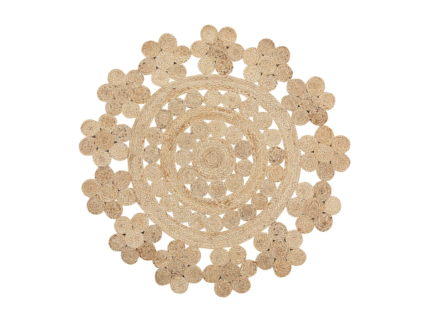 Tapis BIRECIK Beige ø 120 cm Jute