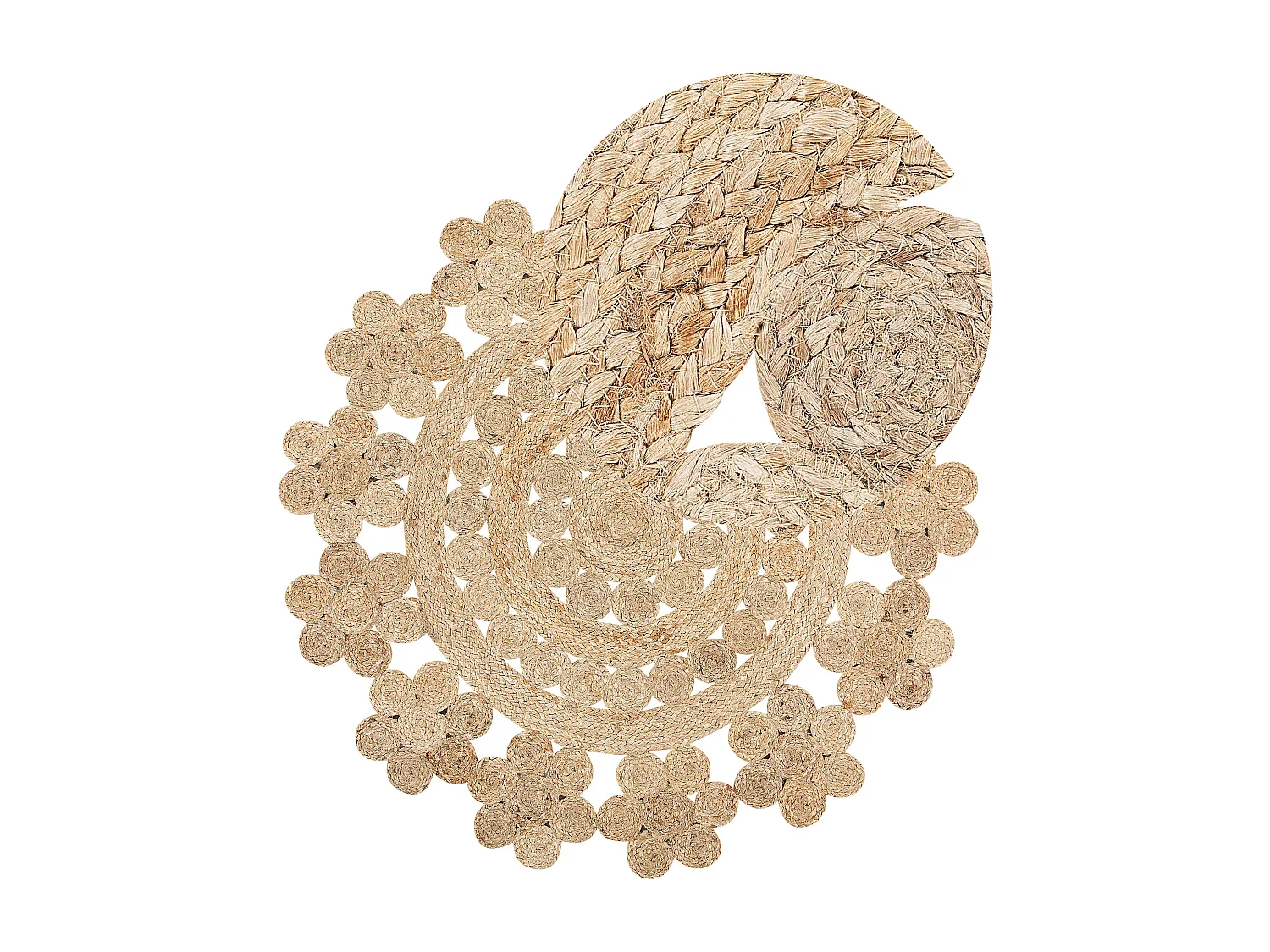 Vloerkleed BIRECIK ø 120 cm Jute Beige