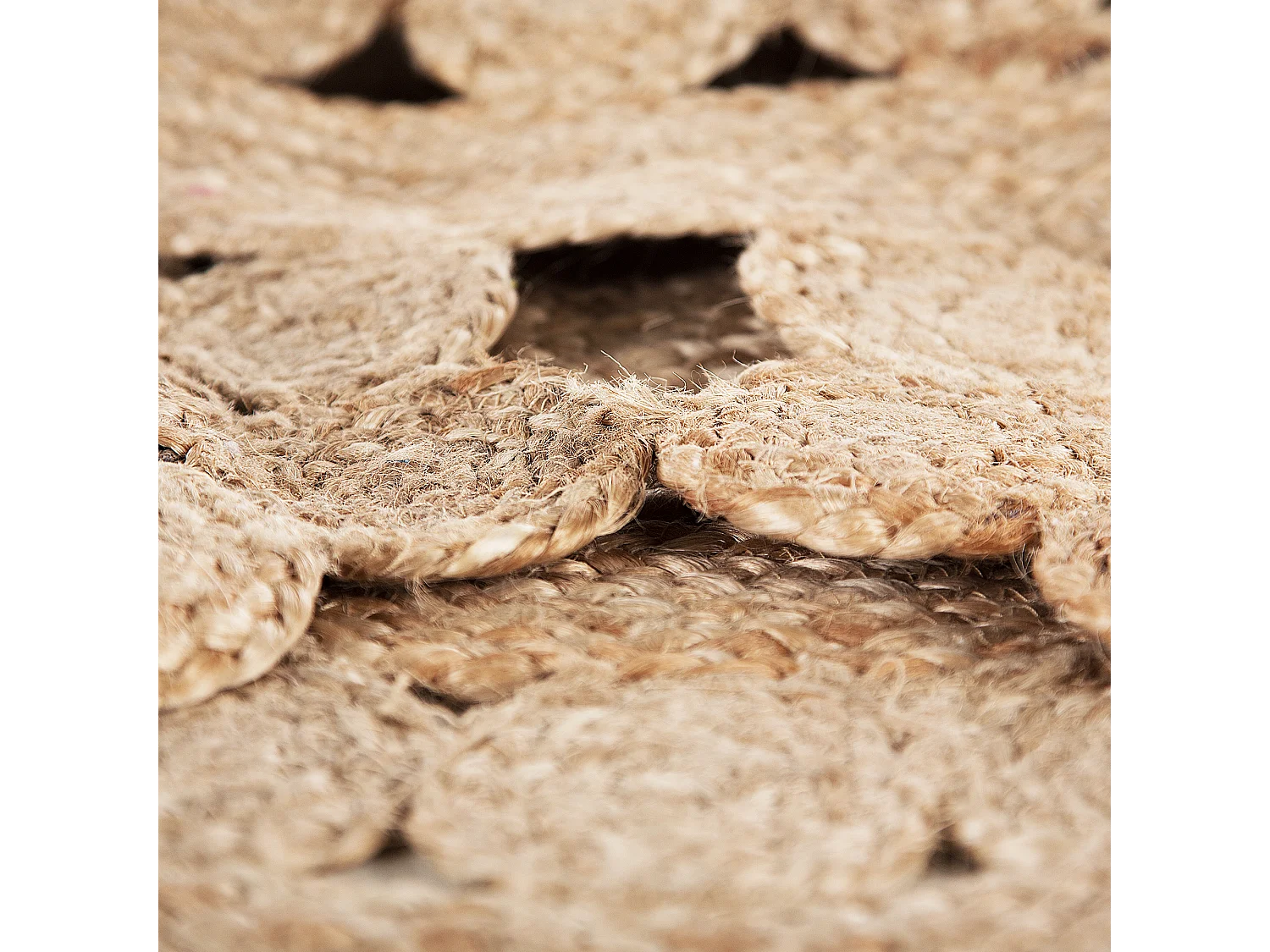 Tappeto iuta beige ⌀ 120 cm BIRECIK