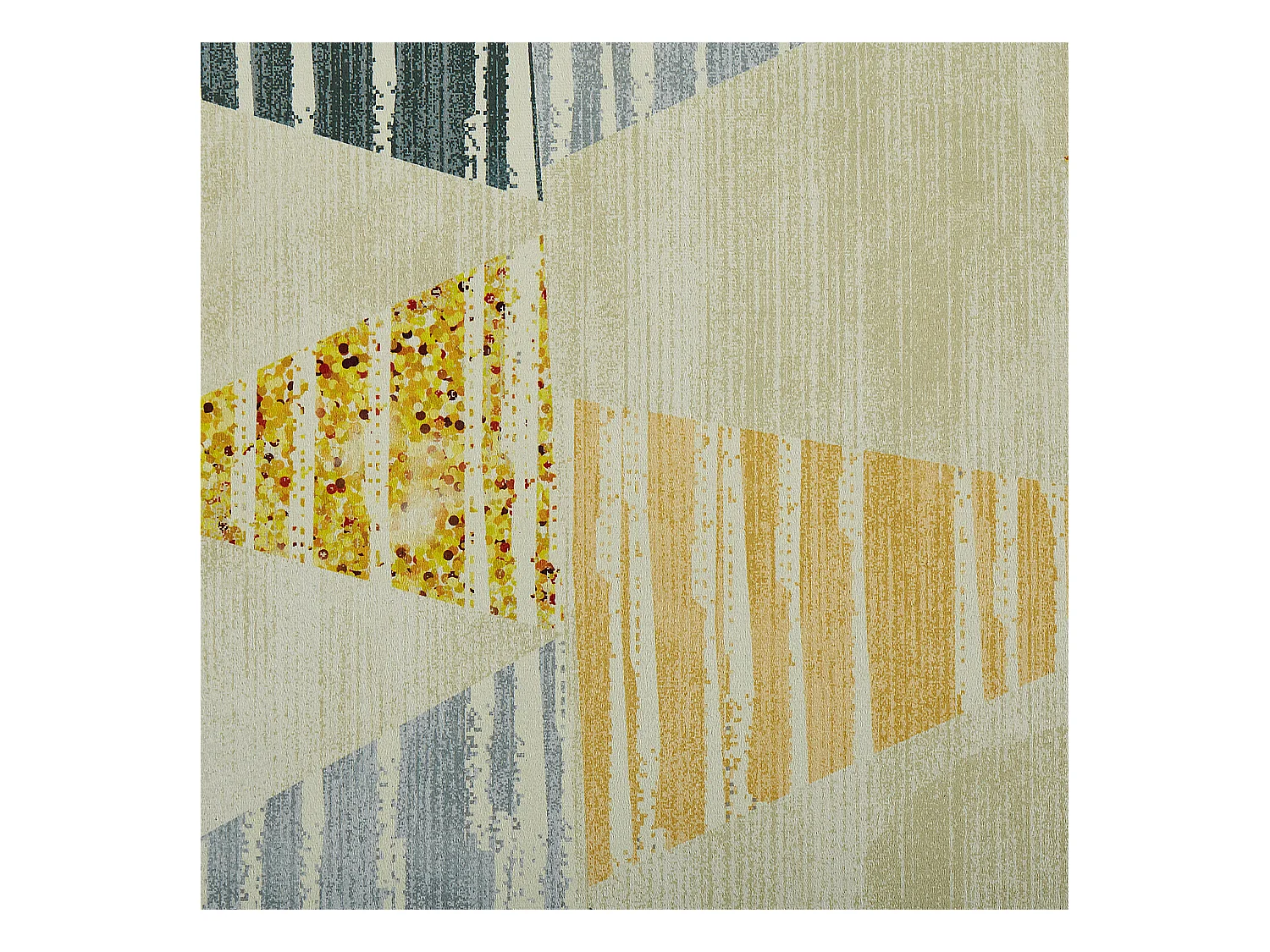 Moderner, rechteckiger Teppich grau gelb 140 x 200 cm Yayla