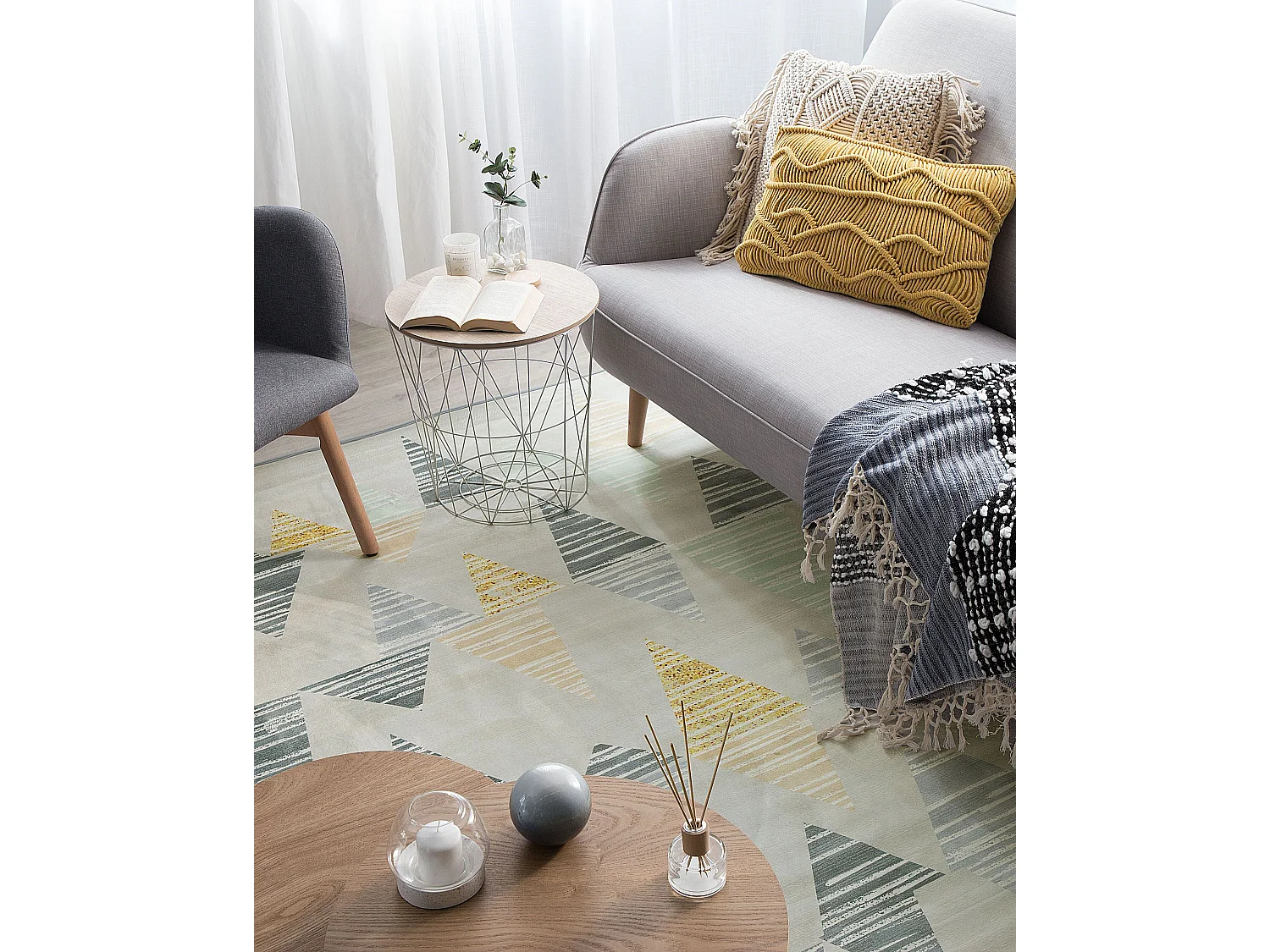 Tapis YAYLA Gris 140 x 200 cm