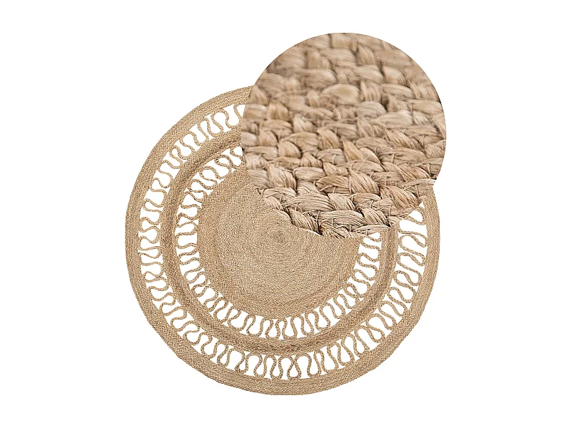 Alfombra DIKILI ø 120 cm Yute Beige