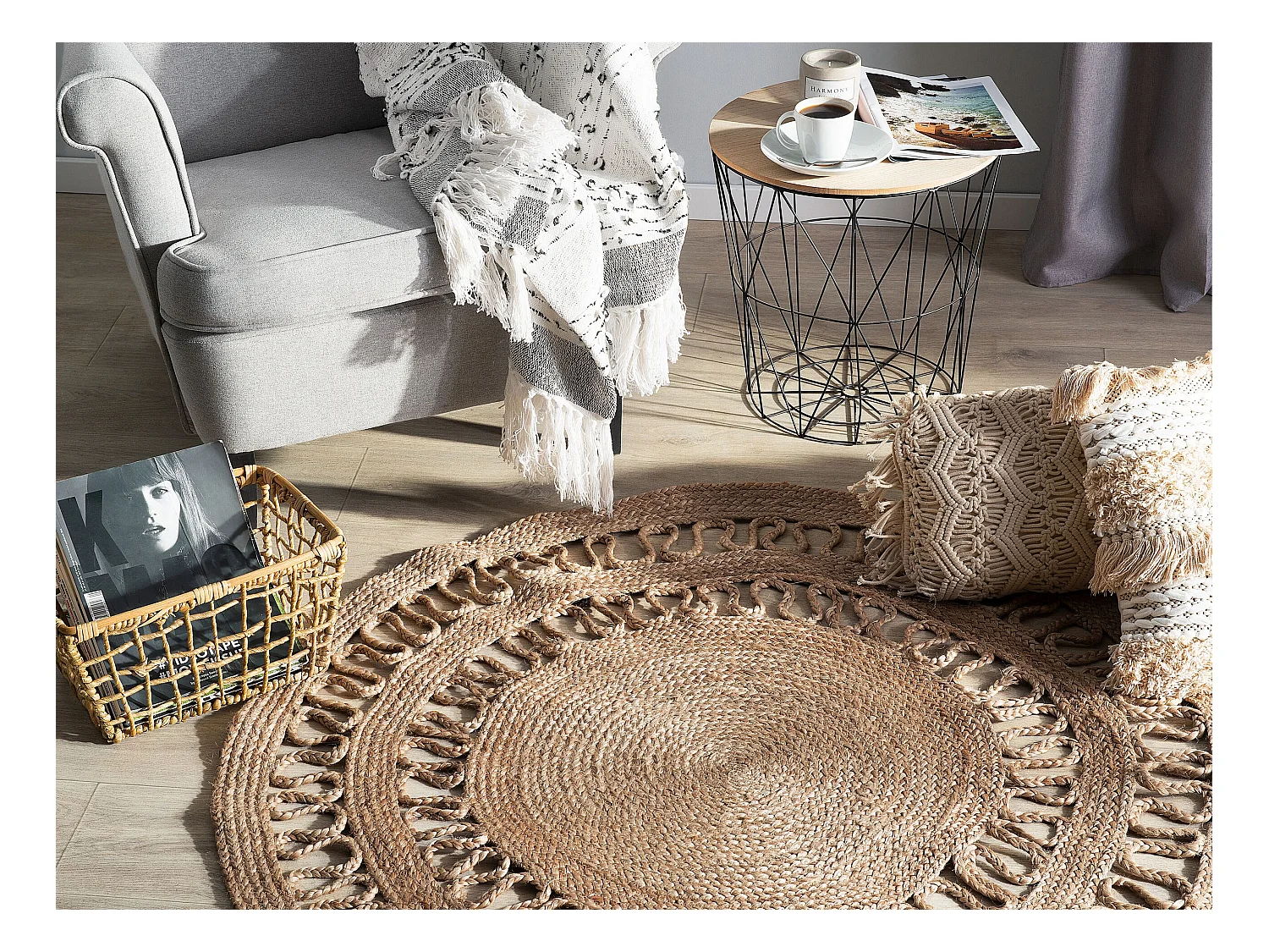 Tapis DIKILI Beige ø 120 cm Jute