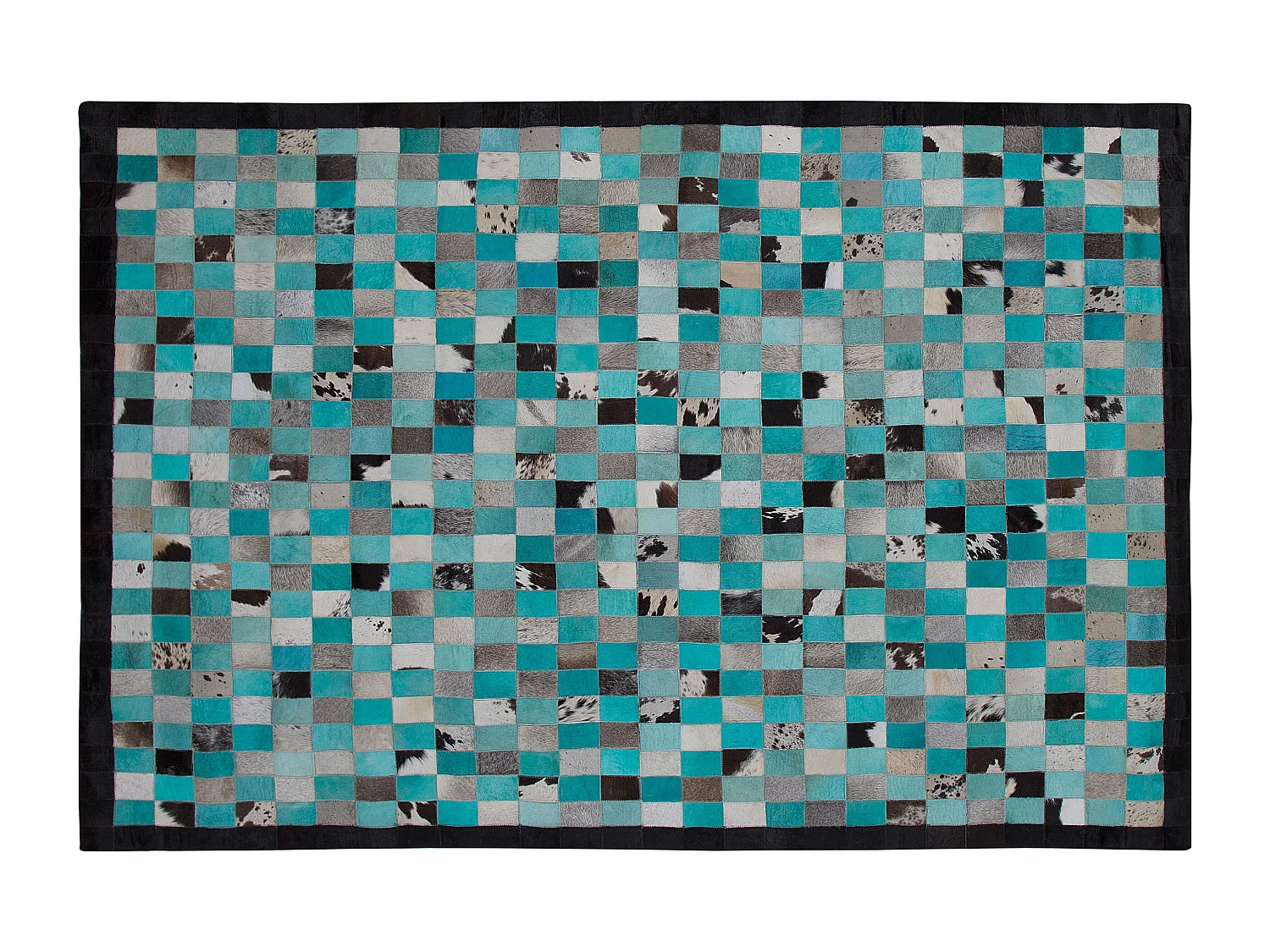 Tapis NIKFER Bleu 140 x 200 cm Cuir