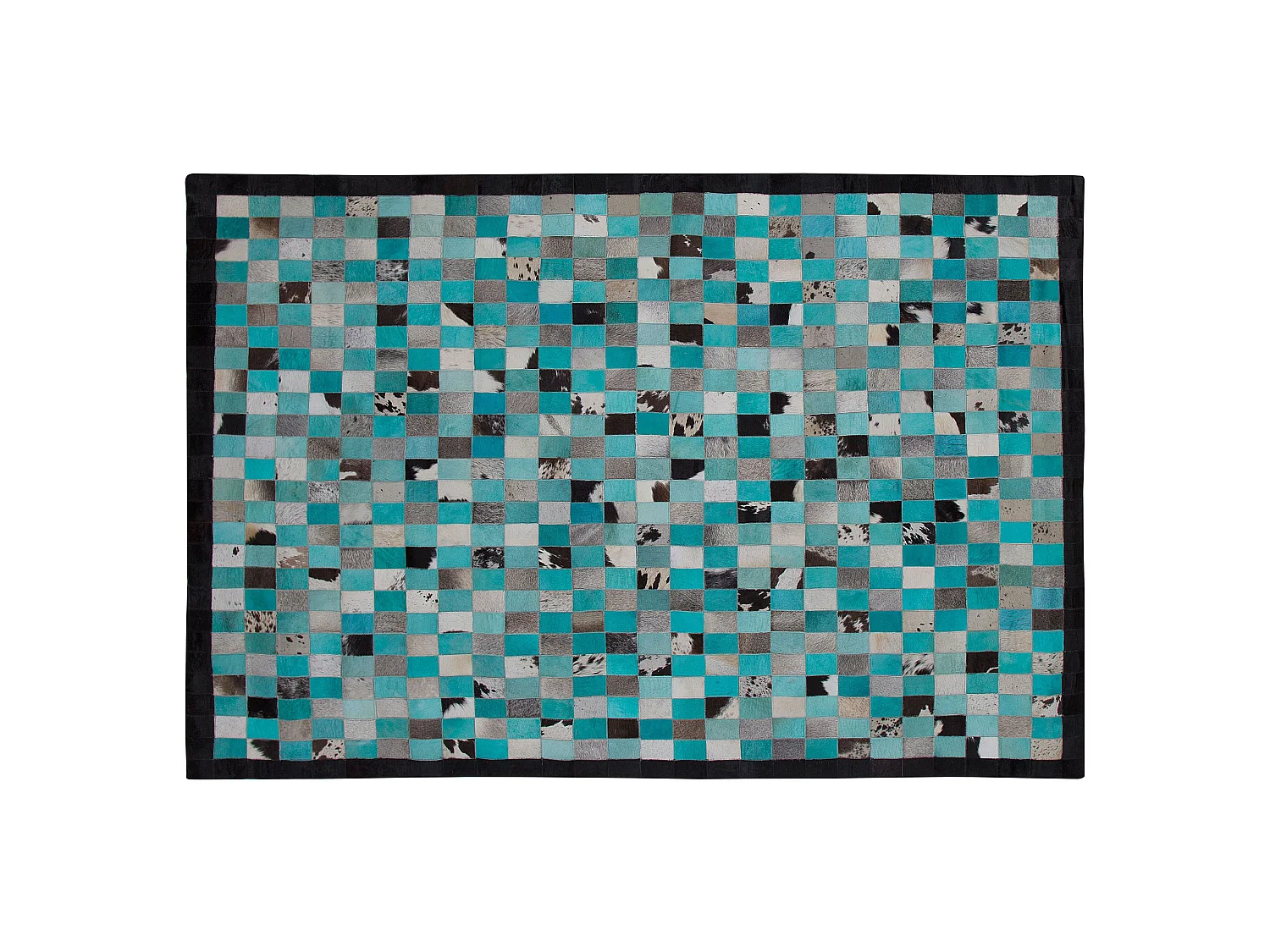 Teppich NIKFER 140 x 200 cm Echtleder Blau