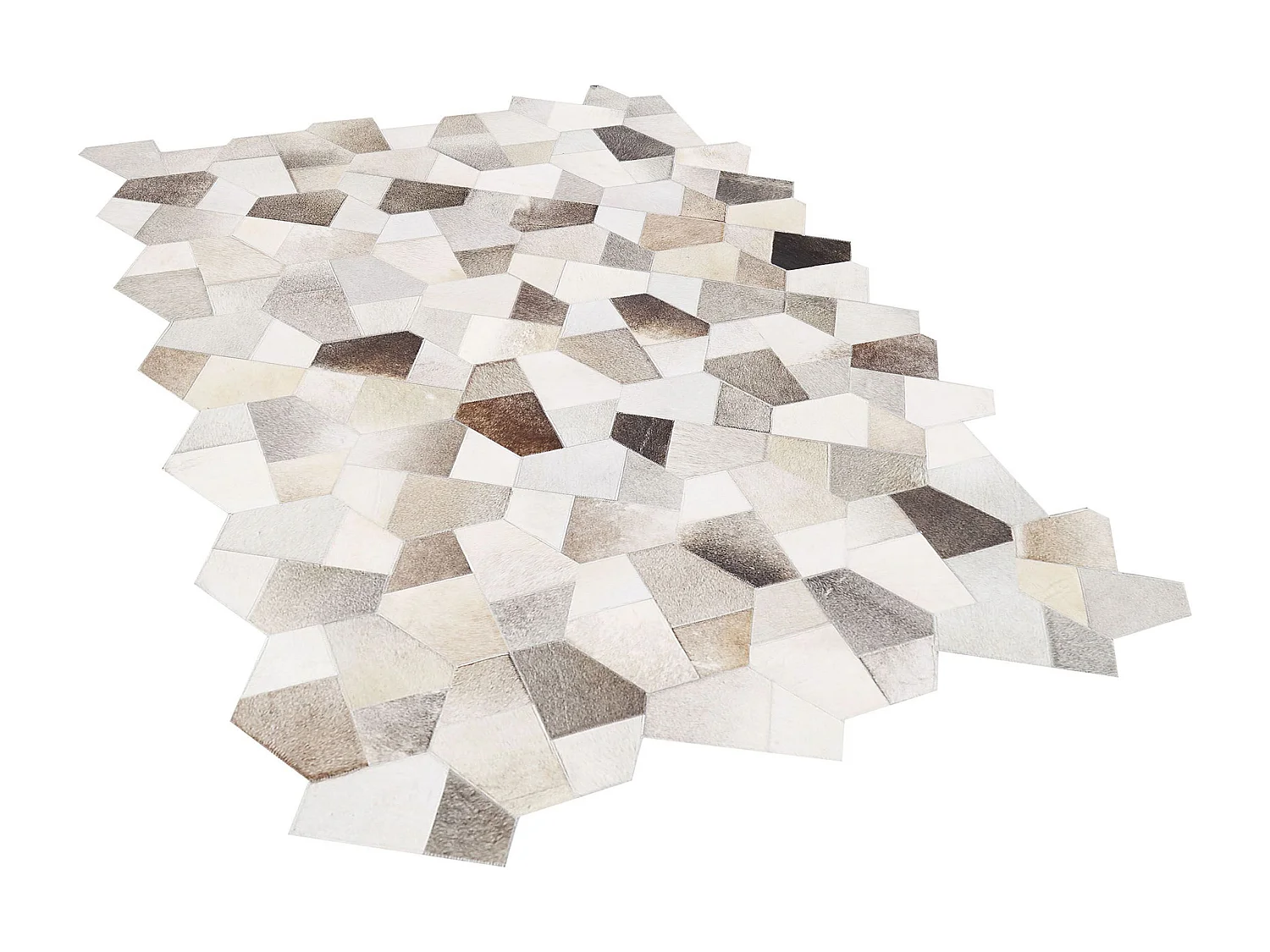 Tapis VARTO Gris 140 x 200 cm Cuir