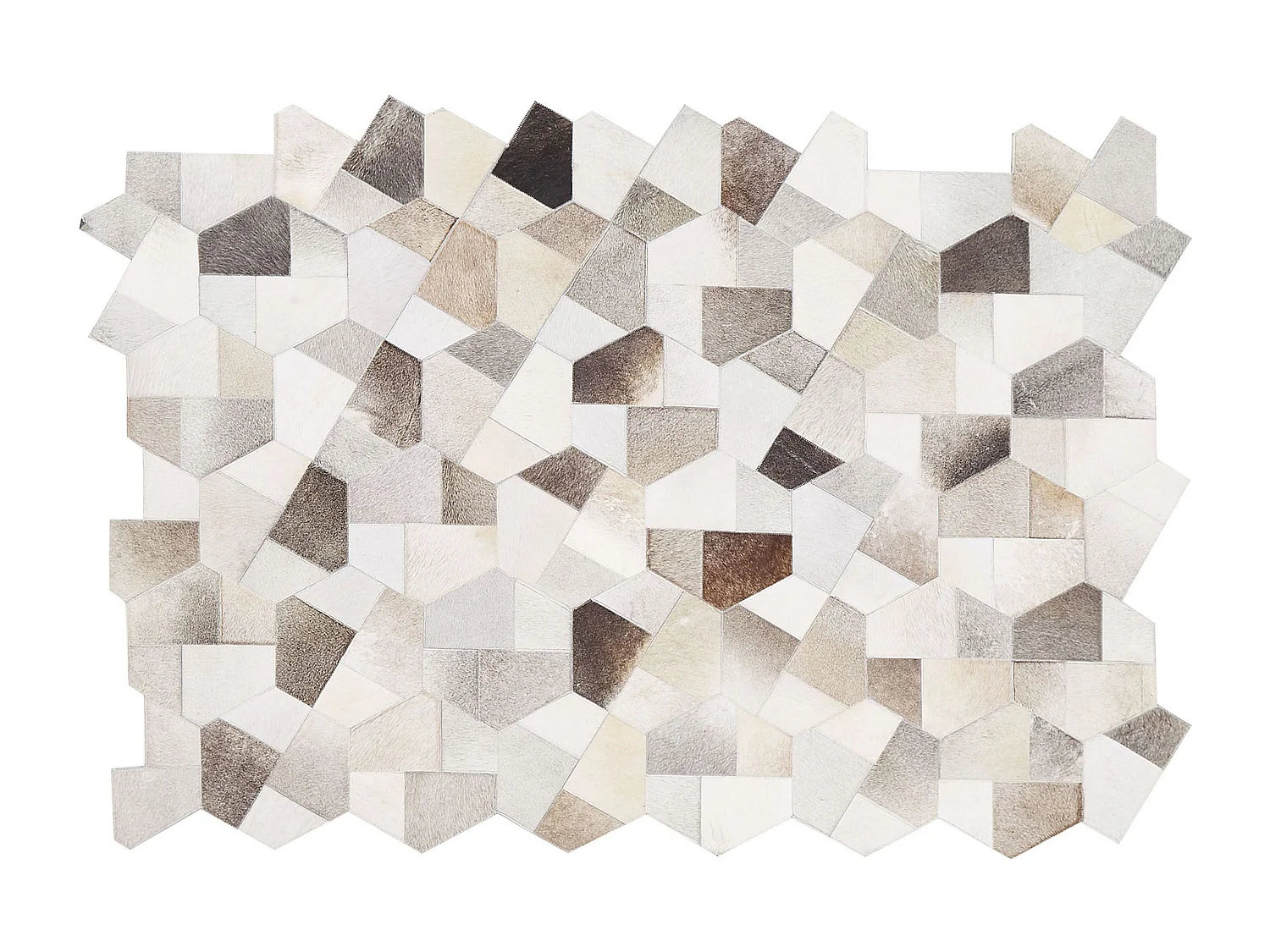 Tapis VARTO Gris 140 x 200 cm Cuir