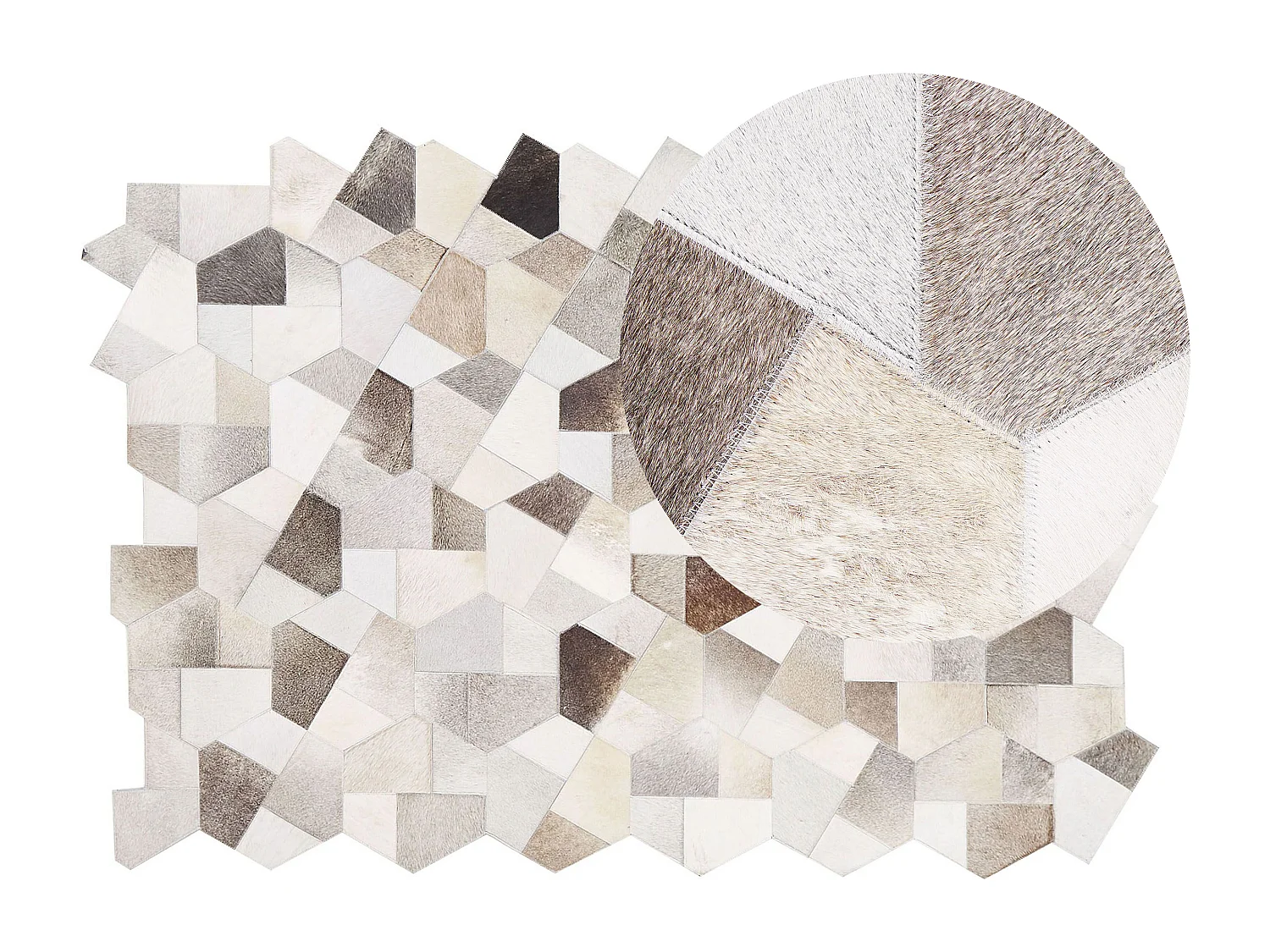 Tapis VARTO Gris 140 x 200 cm Cuir