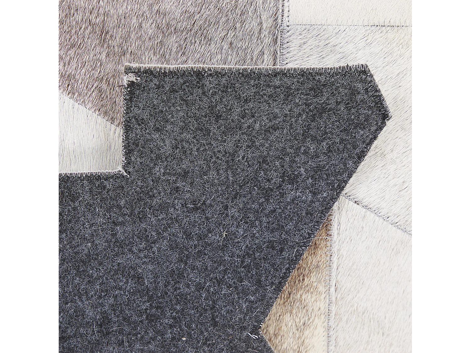 Tapis VARTO Gris 140 x 200 cm Cuir