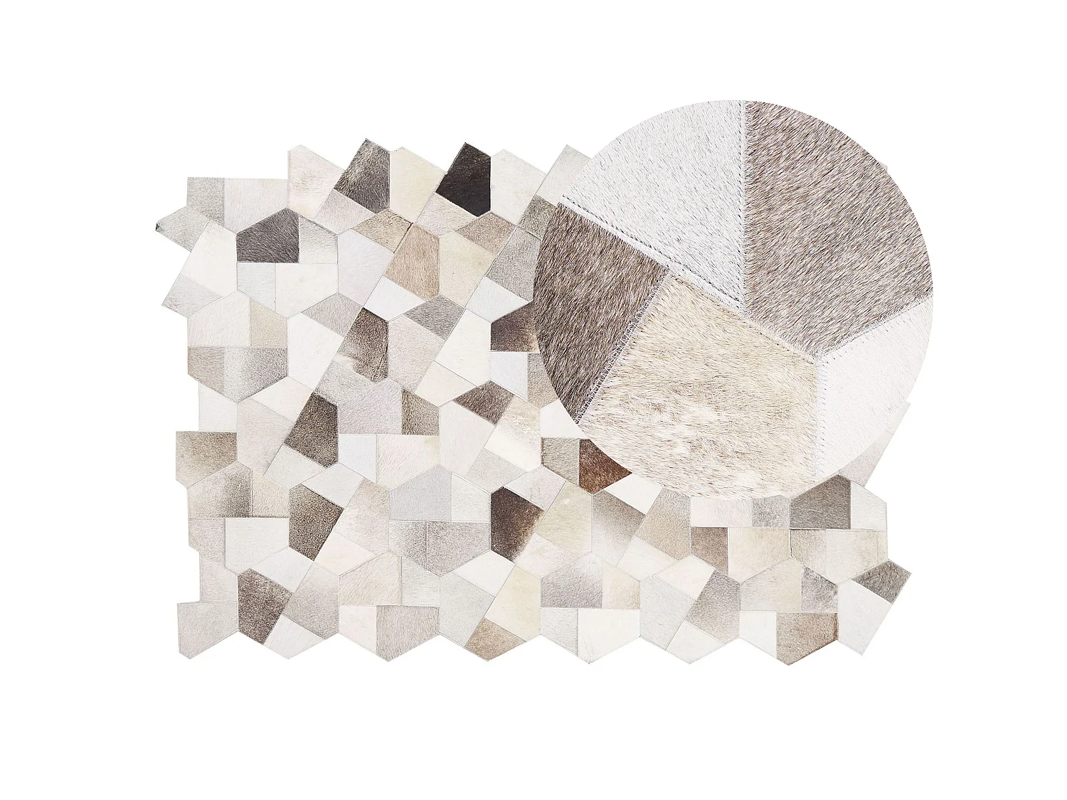Tapis VARTO 140 x 200 cm Cuir Gris