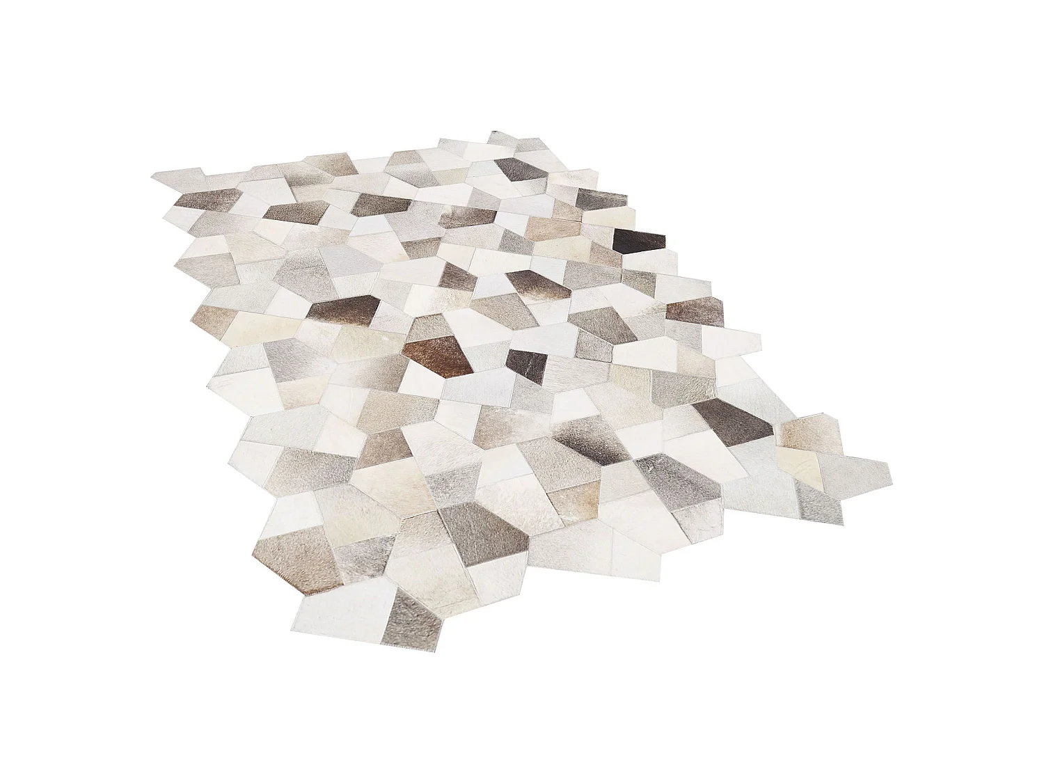 Tapis VARTO 140 x 200 cm Cuir Gris