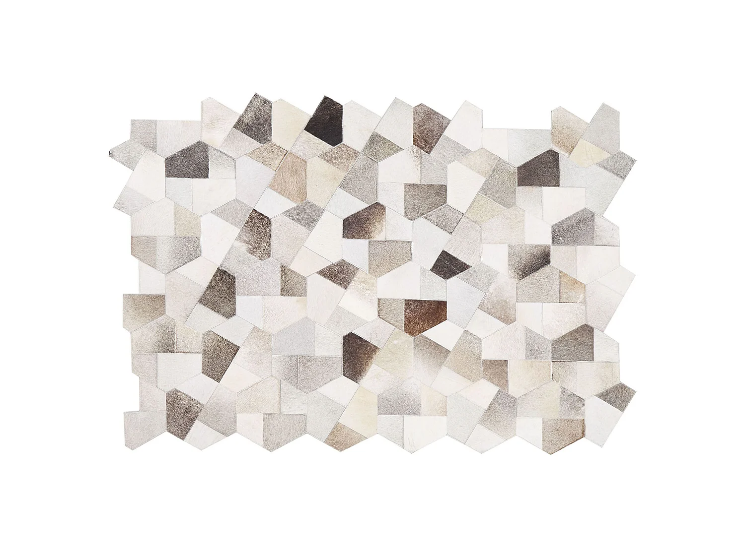 Tapis VARTO 140 x 200 cm Cuir Gris