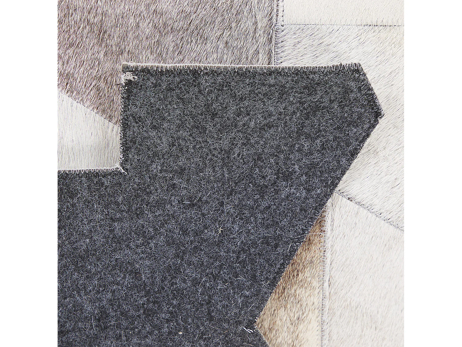 Tapis VARTO 140 x 200 cm Cuir Gris