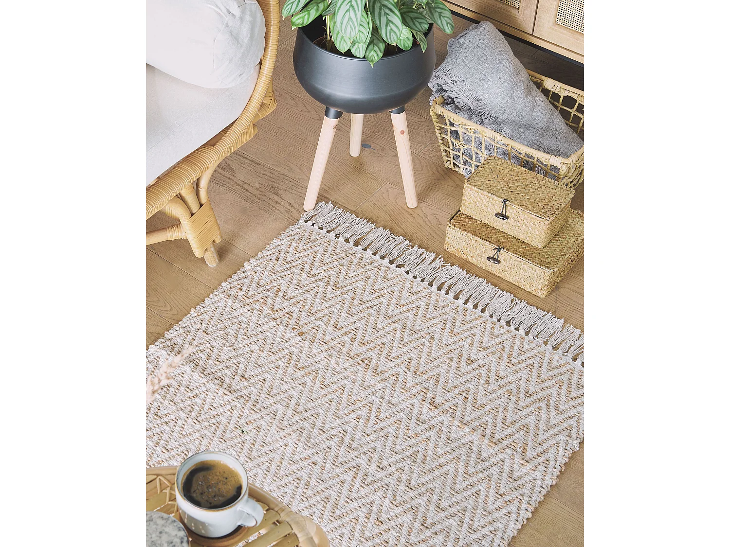 Tapis AFRIN Beige 80 x 150 cm Jute