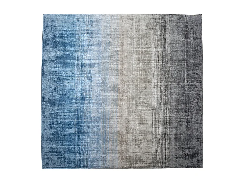 Teppich Viskose Gradient grau-blau 200x200 cm Modernes Design Ercis