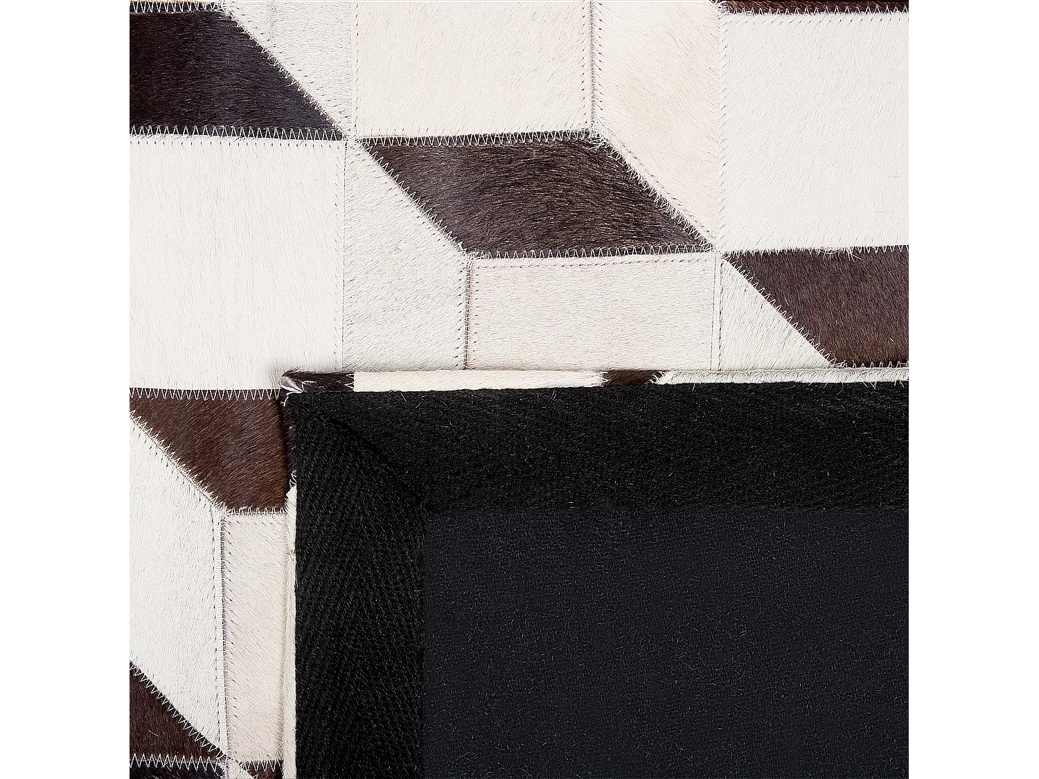 Teppich ALPKOY 140 x 200 cm Echtleder Weiss