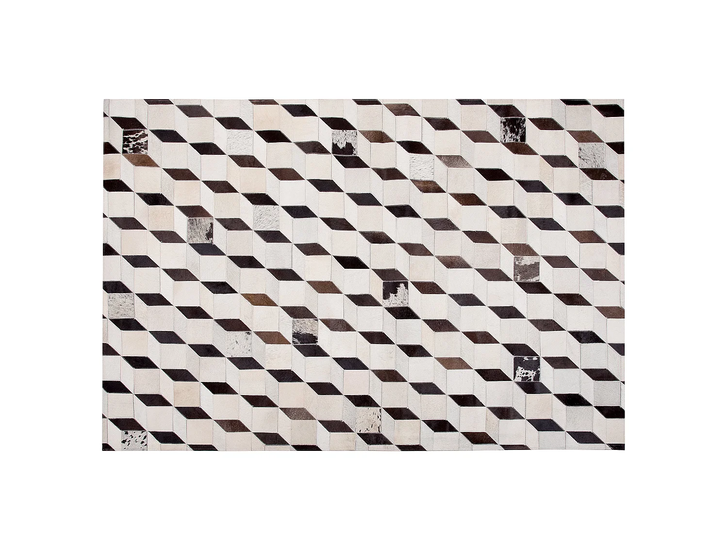 Tapis ALPKOY Blanc 140 x 200 cm Cuir