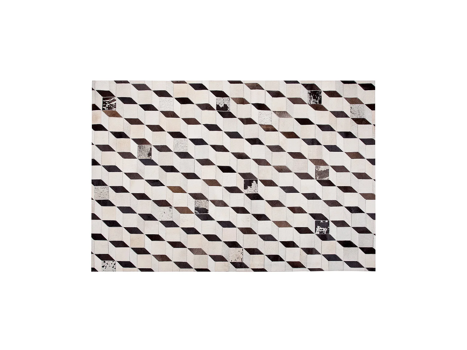 Tapis ALPKOY 140 x 200 cm Cuir Blanc