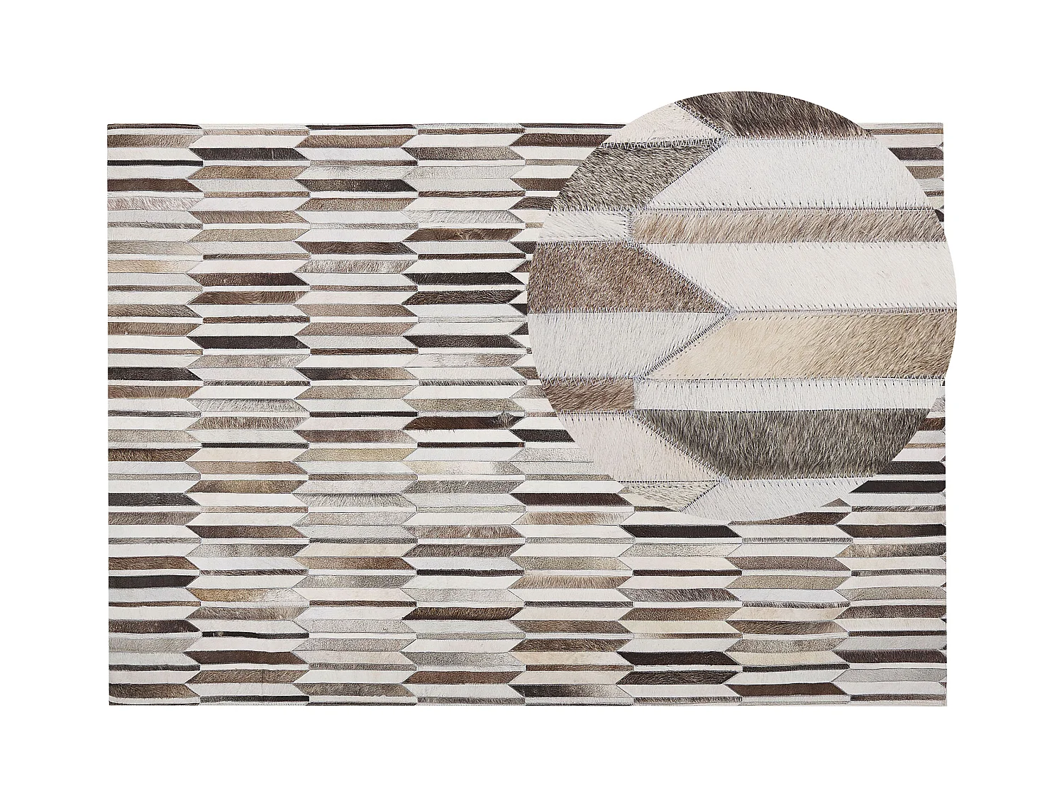 Tapis KULALAR Beige 160 x 230 cm Cuir