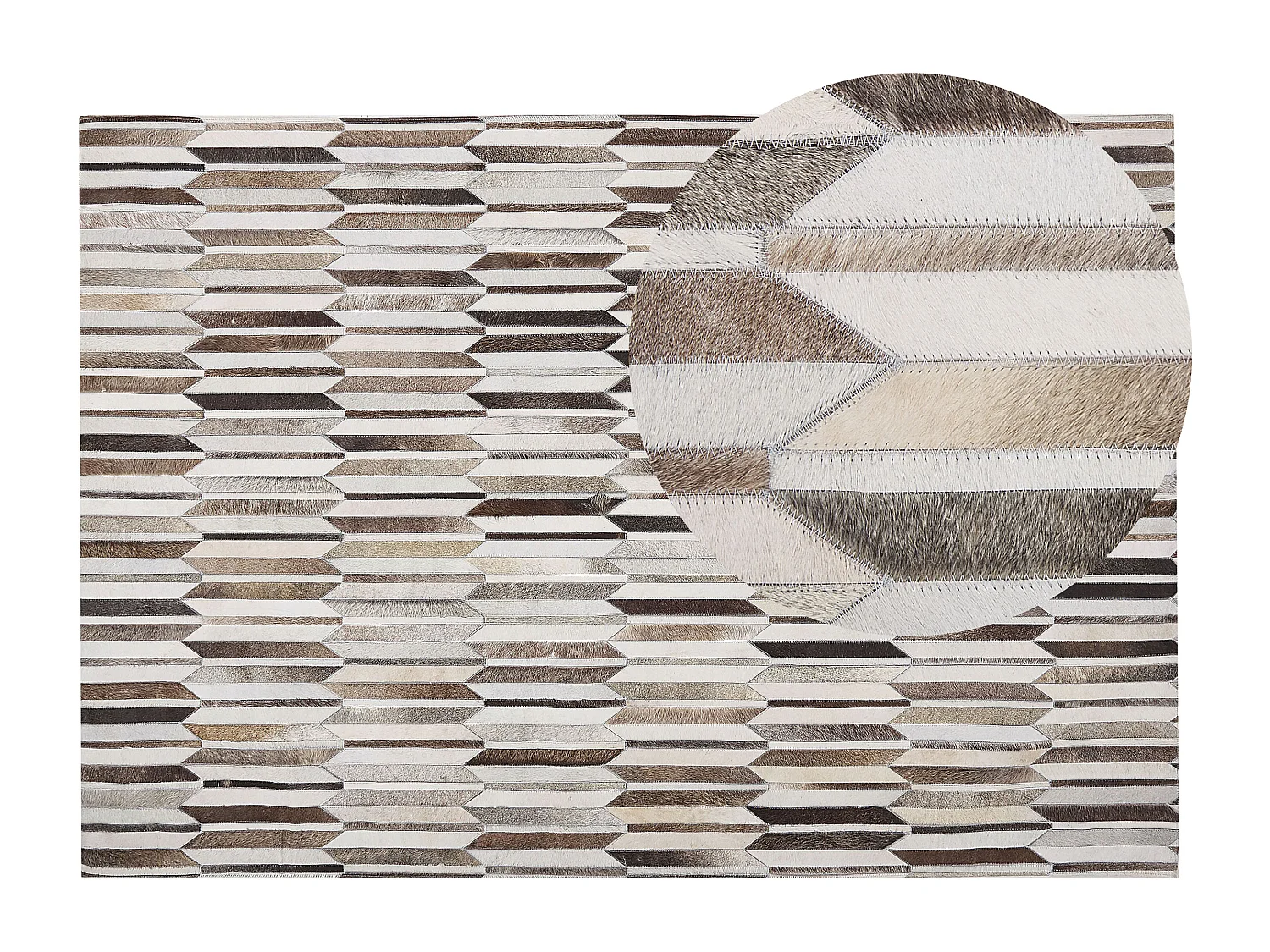 Tapis KULALAR Beige 160 x 230 cm Cuir